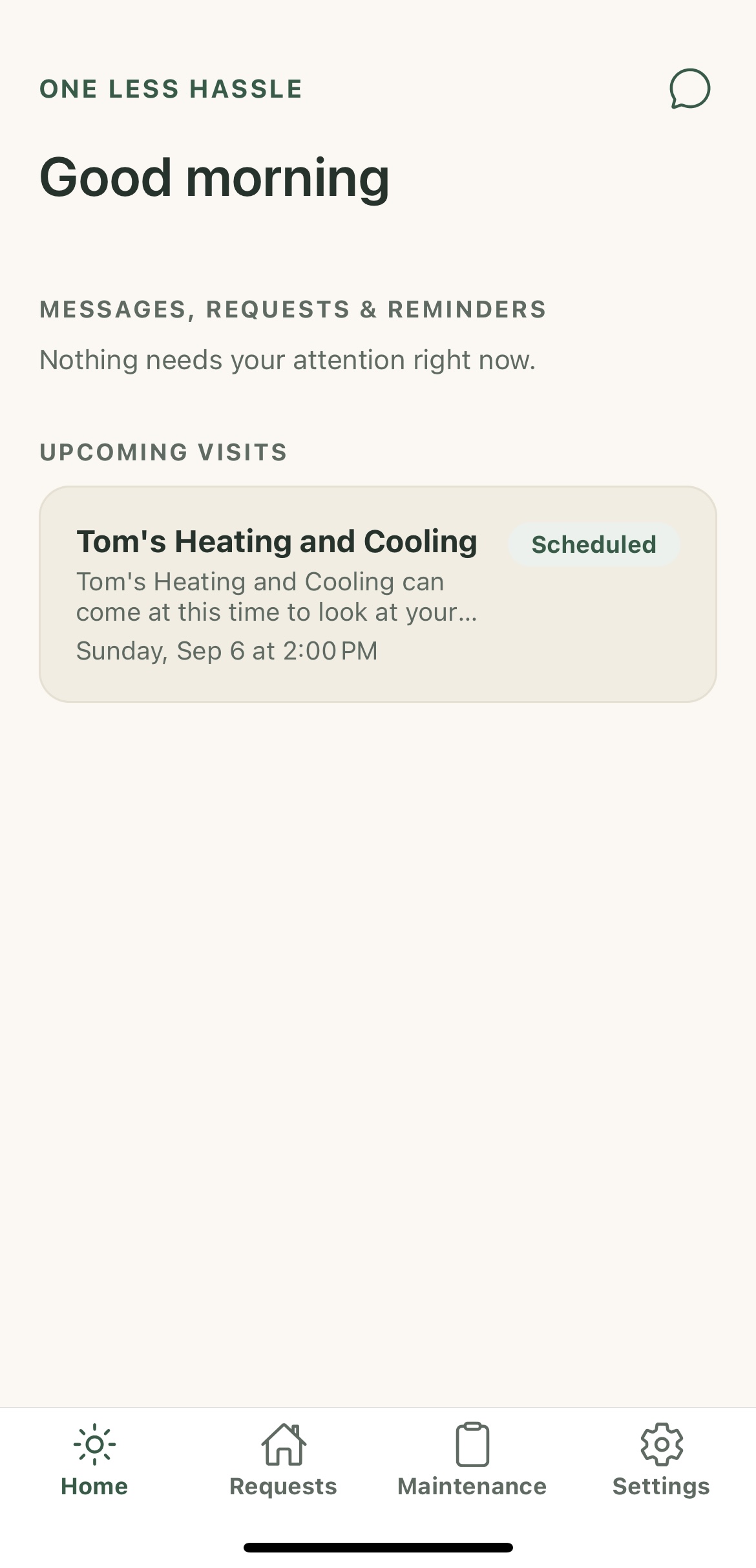 Upcoming visits
